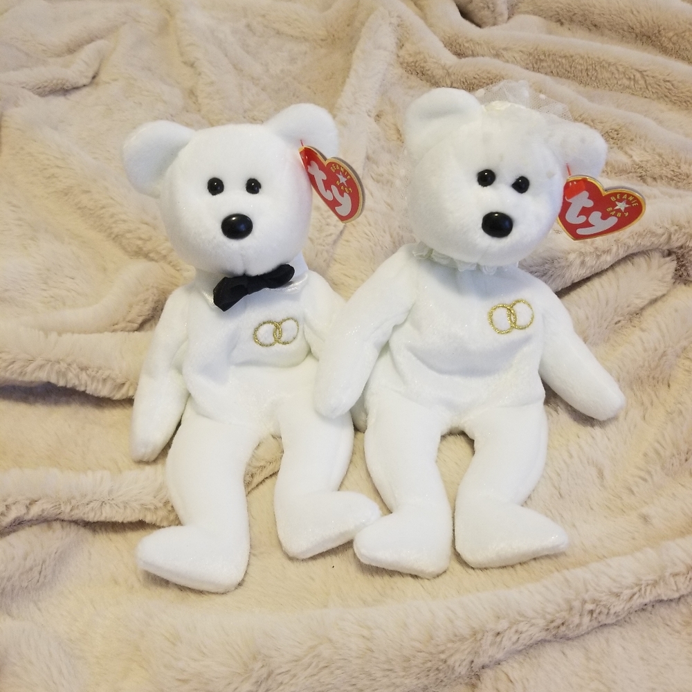 New Adorable TY Mr. and Mrs. Beanie Babies